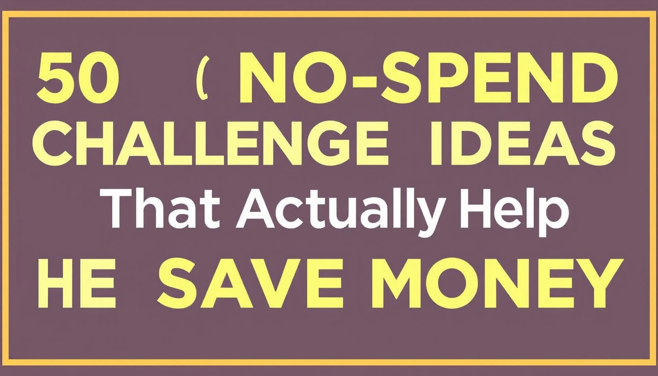 50 No-Spend Challenge Ideas That Actually Help You Save Money