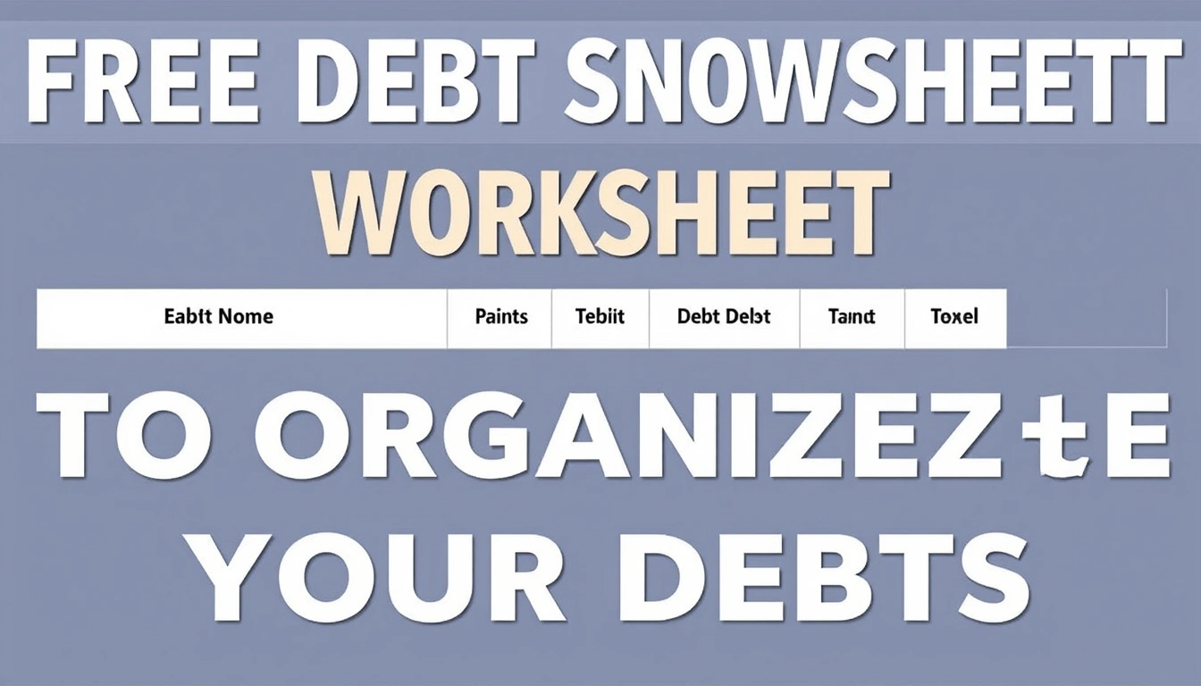 Free Debt Snowball Worksheet Printable to Organize Your Debts