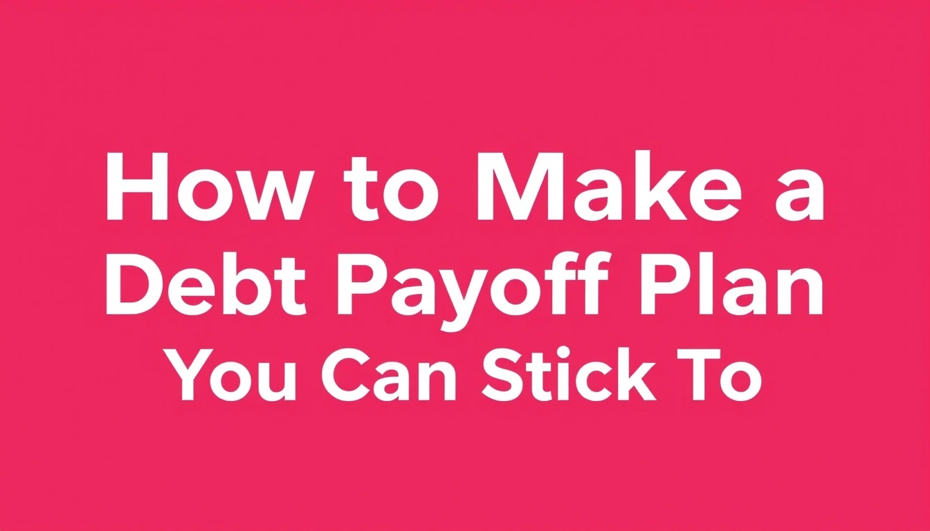 How to Make a Debt Payoff Plan You Can Stick To
