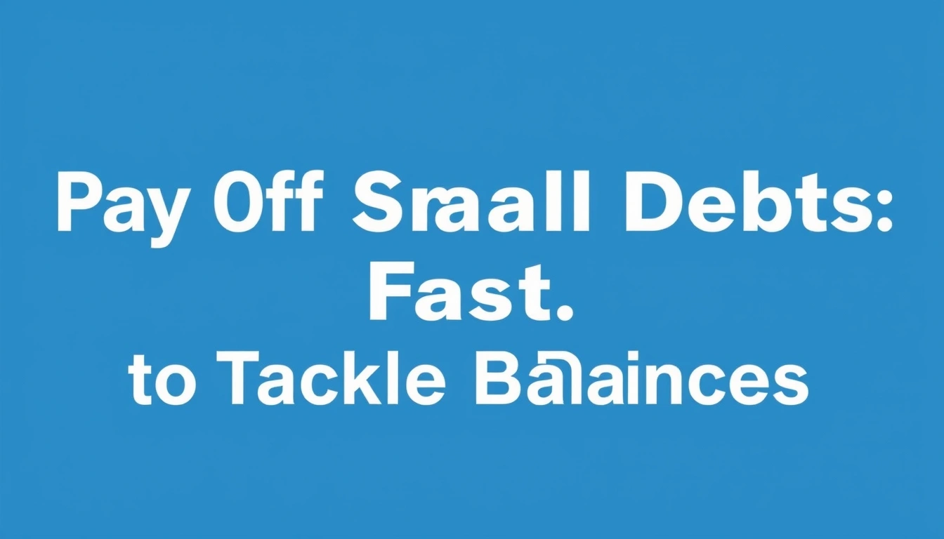 Pay Off Small Debts Fast: A Simple Order to Tackle Balances